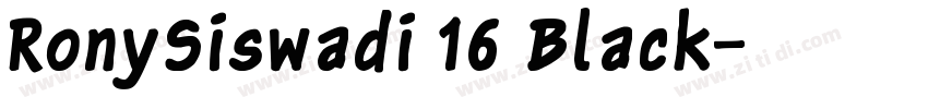 RonySiswadi 16 Black字体转换